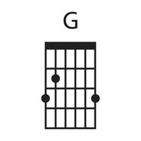 guitarra acorde icono vector