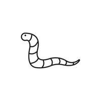 worm icon vector