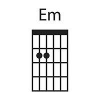 guitarra acorde icono vector