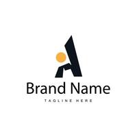 Letter a logo with simple style. Illustration of a luxury product brand template vector