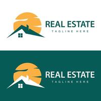 Simple real estate logo architecture vector house building logo design building template illustration