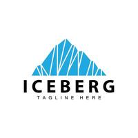 iceberg logo, Antártida logo diseño, sencillo naturaleza paisaje vector ilustración modelo