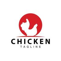 Chicken logo farm animal livestock chicken farm design fried chicken restaurant vector