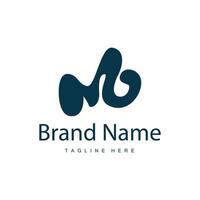 M letter logo in simple style Luxury product brand template illustration vector