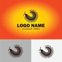 Centipede logo vector art icon graphics for business brand icon Centipede logo template