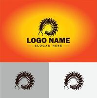 Centipede logo vector art icon graphics for business brand icon Centipede logo template