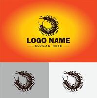 Centipede logo vector art icon graphics for business brand icon Centipede logo template