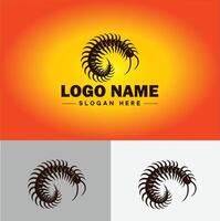 Centipede logo vector art icon graphics for business brand icon Centipede logo template