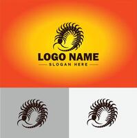 Centipede logo vector art icon graphics for business brand icon Centipede logo template