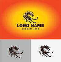 Centipede logo vector art icon graphics for business brand icon Centipede logo template