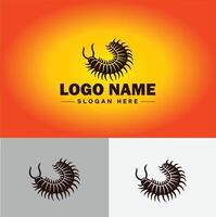 ciempiés logo vector Arte icono gráficos para negocio marca icono ciempiés logo modelo