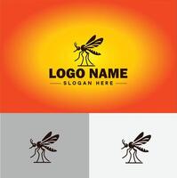 gnat logo vector art icon graphics for business brand icon mosquito logo template