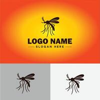 gnat logo vector art icon graphics for business brand icon mosquito logo template