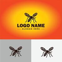 gnat logo vector art icon graphics for business brand icon mosquito logo template