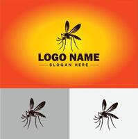 gnat logo vector art icon graphics for business brand icon mosquito logo template