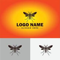 gnat logo vector art icon graphics for business brand icon mosquito logo template