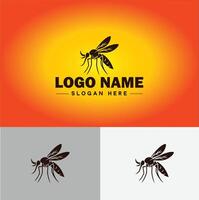 gnat logo vector art icon graphics for business brand icon mosquito logo template