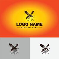 gnat logo vector art icon graphics for business brand icon mosquito logo template