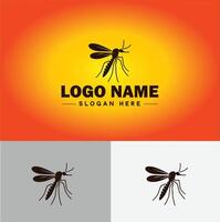 gnat logo vector art icon graphics for business brand icon mosquito logo template