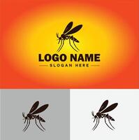 gnat logo vector art icon graphics for business brand icon mosquito logo template