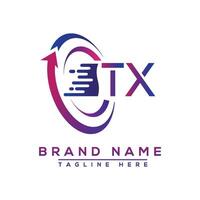 TX letter logo design. Vector logo design for business.