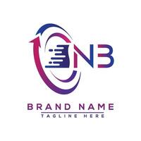 NB letter logo design. Vector logo design for business.