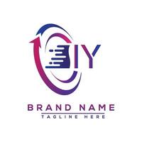 IY letter logo design. Vector logo design for business.