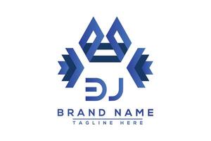 Letter BJ Blue logo design. Vector logo design for business.