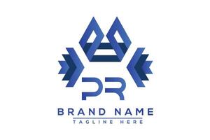 Letter PR Blue logo design. Vector logo design for business.