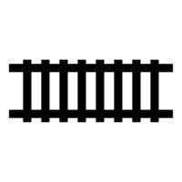 Railway track railroad path rail train subway metro tram transportation concept icon black color vector illustration image flat style