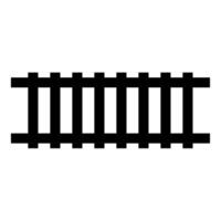 Railway track railroad path rail train subway metro tram transportation concept icon black color vector illustration image flat style