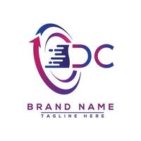 DC letter logo design. Vector logo design for business.