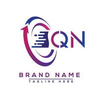 QN letter logo design. Vector logo design for business.