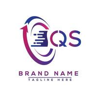 QS letter logo design. Vector logo design for business.