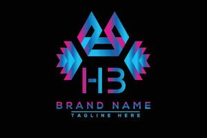 HB letter logo design. Vector logo design for business.