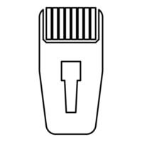 Connector RJ-45 connecter ethernet rj45 internet contour outline line icon black color vector illustration image thin flat style
