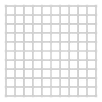 Square grid checkered contour outline line icon black color vector illustration image thin flat style