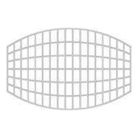 Rectangle in projection grid checkered contour outline line icon black color vector illustration image thin flat style