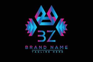 BZ letter logo design. Vector logo design for business.