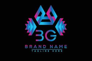 BG letter logo design. Vector logo design for business.