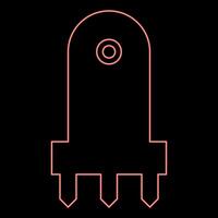 Neon laser level tool measure building engineering equipment device for builder construction tool red color vector illustration image flat style