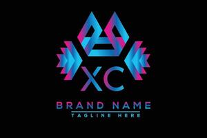 XC letter logo design. Vector logo design for business.