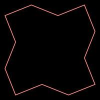 Neon coal charcoal red color vector illustration image flat style