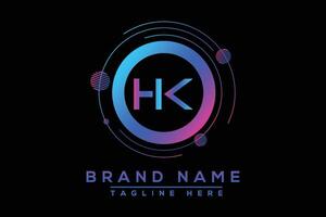 HK letter logo design. Vector logo design for business.