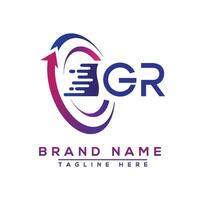 GR letter logo design. Vector logo design for business.