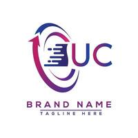 UC letter logo design. Vector logo design for business.