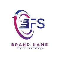 FS letter logo design. Vector logo design for business.
