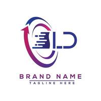 LD letter logo design. Vector logo design for business.