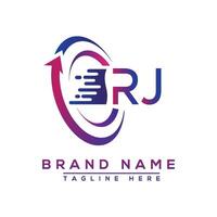 RJ letter logo design. Vector logo design for business.