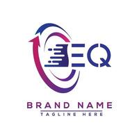 EQ letter logo design. Vector logo design for business.